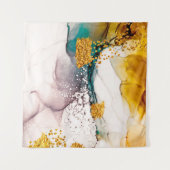 Luxe marmer met glitter goud wandkleed (Voorkant (horizontaal))