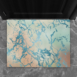 Luxe marmer Mooie geel en koraal Blauwgroen ader Deurmat