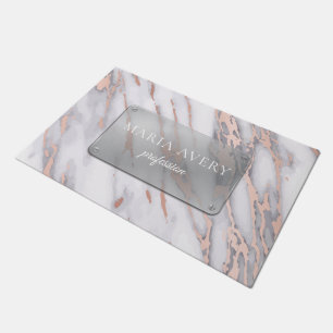Luxe marmer Roos Gold Metallic Business Deurmat