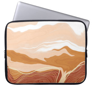 Luxe marmer texture background design. Vloeibaar m Laptop Sleeve