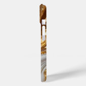 Luxe Marmeren Moeder van Parel Gouden Aderen Monog Case-Mate iPhone Case (Achterkant / Links)