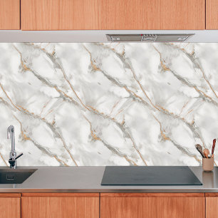 Luxe marmeren plaat, gouden accenten Peel en Stick Behang