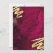 Luxe Maroon Rood en Goud Verrassing Verjaardagsfee Kaart (Achterkant)