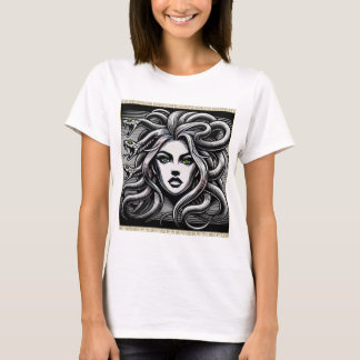 Luxe Medusa Kunst T-shirt