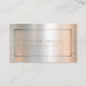 luxe merk geborsteld goud zilver Metallic Gold Visitekaartje (Voorkant)