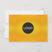 Luxe Merk Logo, Elegant Gouden Cadeaubon (Voorkant)