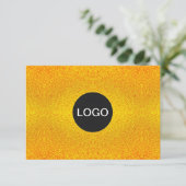 Luxe Merk Logo, Elegant Gouden Cadeaubon (Staand voorkant)