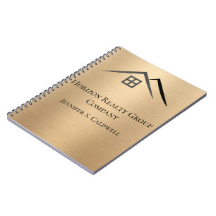Luxe Metalen Goud Onroerend Goed Notitieboek