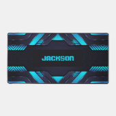 Luxe Metallic blauwe achtergrond Bureaumat (Voorkant)