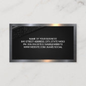 Luxe Metallic Gestreepte en Gevlekte  Visitekaartje (Achterkant)