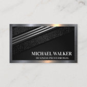 Luxe Metallic Gestreepte en Gevlekte  Visitekaartje (Voorkant)
