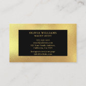 Luxe Metallic Gold Lijst & Script Visitekaartje (Achterkant)