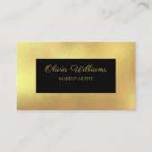 Luxe Metallic Gold Lijst & Script Visitekaartje (Voorkant)