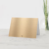 Luxe metallic goud bedankkaart (Achterkant)
