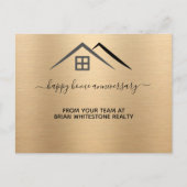 Luxe metallic goud briefkaart (Voorkant)