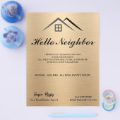 Luxe metallic goud flyer (Enkel)