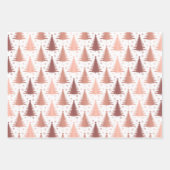 Luxe Metallic Paarse kerstboompatroon Inpakpapier Vel (Voorkant 2)