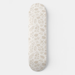 Luxe Minimaal Botanisch Patroon Skateboard