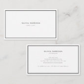 Luxe minimaliste Carte de visite professionnel (Devant / Derrière)
