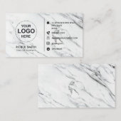 Luxe minimalistisch marmeren Visitekaartje (Voorkant / Achterkant)