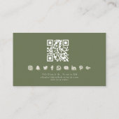 Luxe minimalistische Boutique Social Media QR CODE Visitekaartje (Achterkant)