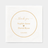 Luxe minimalistische bruiloft Folie gestempeld ser Folie Servetten (Voorkant)