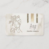 Luxe minimalistische gezichtsschoonheid visitekaartje (Voorkant)