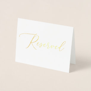 Luxe minimalistische gouden gereserveerde bord folie kaarten