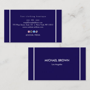 Luxe Minimalistische Ivoren Boutique Zakelijke Kaa Visitekaartje