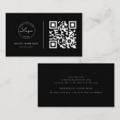 Luxe minimalistische QR-code Professional Visitekaartje (Voorkant / Achterkant)