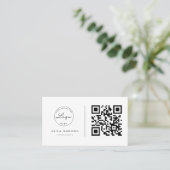 Luxe minimalistische QR-code Professional Visitekaartje (Staand voorkant)