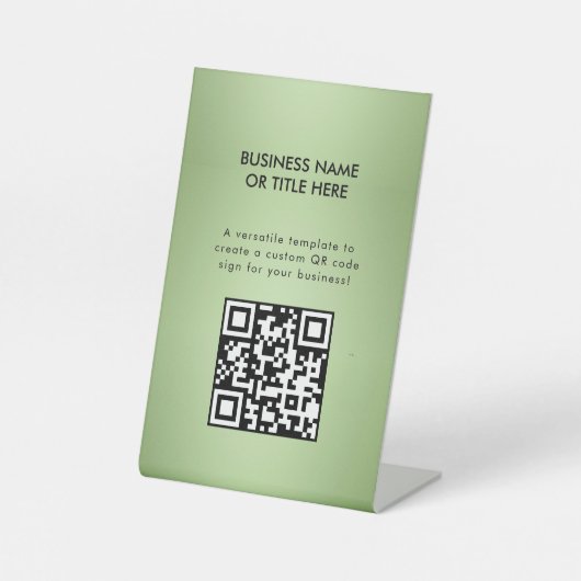 Luxe Mint Groene Schoonheidssalon Signage Reclamebord Met Voetstuk (Voorkant)