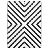 Luxe Mod Zwart-wit Patroon met Gouden Bar Klembord (Achterkant)