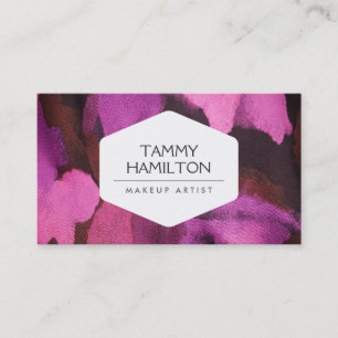 LUXE MODE BLOGGER, MAKE-UP ARTIST, PINK FLORAL 2 VISITEKAARTJE