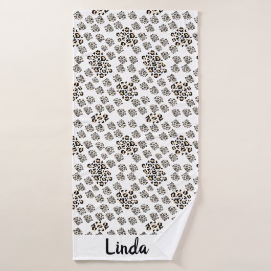 Luxe modern animalprint be brave girl badhanddoek (Badhanddoek)