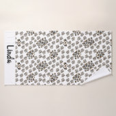 Luxe modern animalprint be brave girl badhanddoek (Badhanddoek)