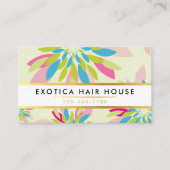 LUXE MODERN BLOEMFEESTJE bloem limoen aqua roze Visitekaartje (Voorkant)