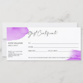 Luxe Modern Cadeaubon Cadeau Kaart toevoegen logo (Achterkant)