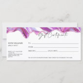 Luxe Modern Cadeaubon Cadeau Kaart toevoegen logo (Achterkant)