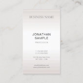 Luxe Modern Elegant Minimalistisch Plain Faux Silv Visitekaartje (Achterkant)