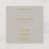 Luxe Modern Elegant Trendy Kleuren Sjabloon Vierkante Visitekaartje (Achterkant)