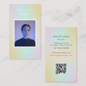 Luxe modern fotogradiënt limoen Visitekaartje (Voorkant / Achterkant)