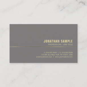 Luxe Modern Goud Elegant Eenvoudige Sjabloon Visitekaartje
