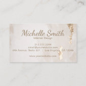 Luxe Modern Goud Marmer Visitekaartje (Achterkant)