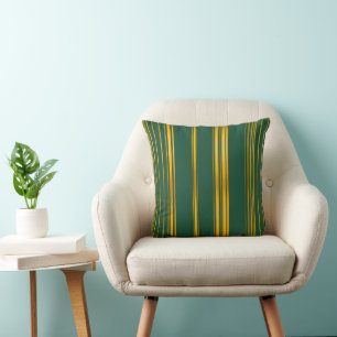 Luxe Modern Groen Gouden Linnen Textuur Collectie Kussen