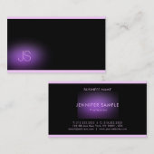 Luxe modern professioneel elegant monogram visitekaartje (Voorkant / Achterkant)