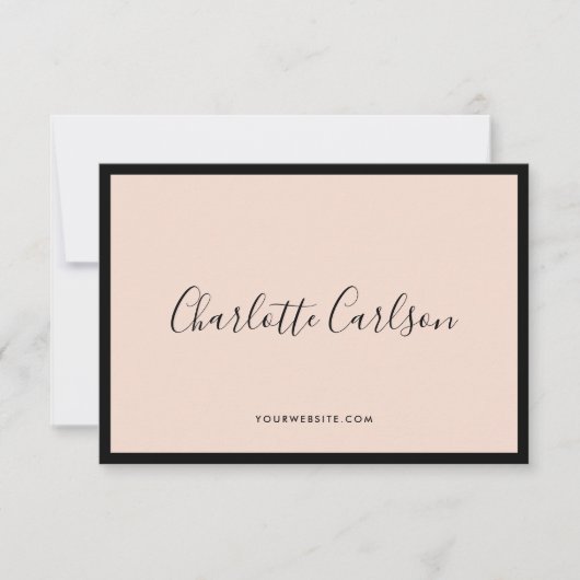 Luxe Modern Script Blush Pink Gift Certificaat (Voorkant)
