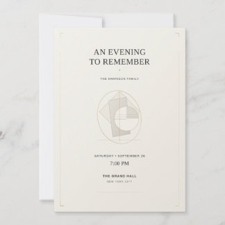 Luxe modern uitnodiging template voor redactioneel