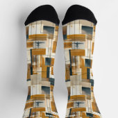 Luxe moderne abstracte aardtint op maat sokken (Top)
