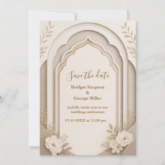Luxe Moderne Boog Bruiloft Eucalyptus Bloemen Kaart